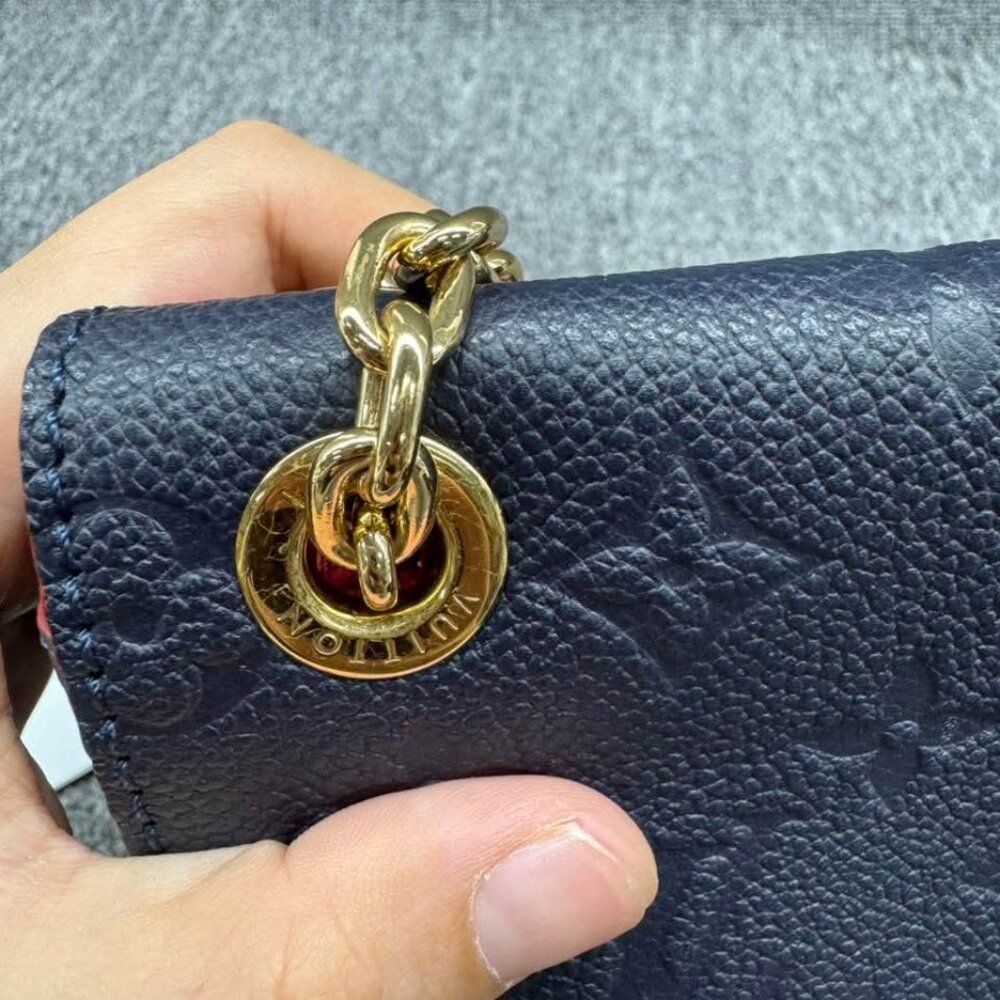 Louis Vuitton Vavin Navy Monogram Leather Shoulder Bag 1350-062825 - Picture 7 of 15